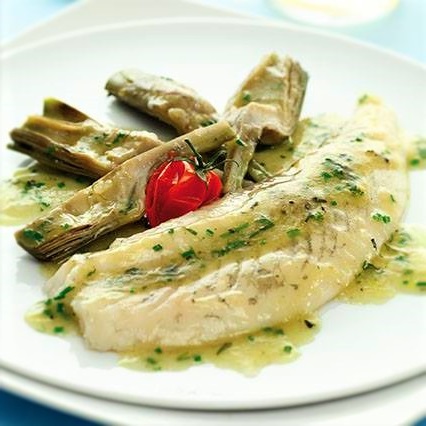 carciofi e rombo
