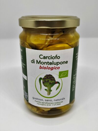 Carciofo di Montelupone bio sott'olio extra vergine di oliva in barattolo