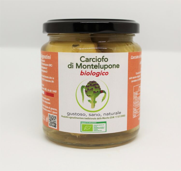 Carciofo di Montelupone bio al naturale in barattolo