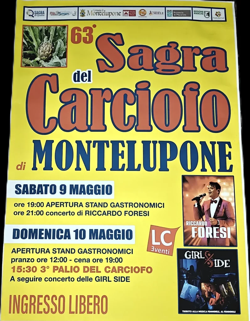 Manifesto della Sagra del Carciofo di Montelupone 2026