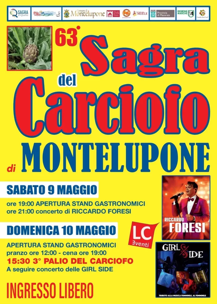 Manifesto della Sagra del Carciofo di Montelupone 2026