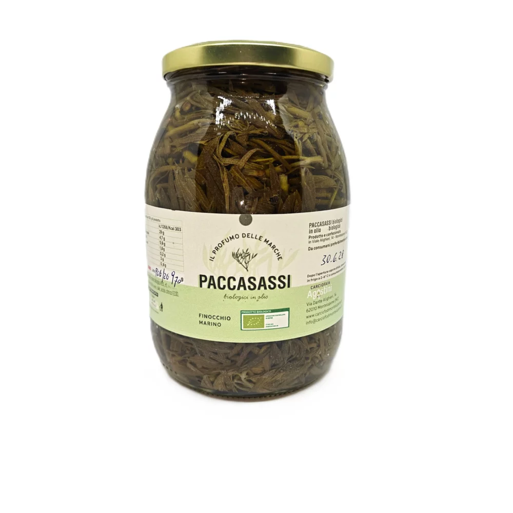 Paccasassi biologici in olio di semi in barattolo