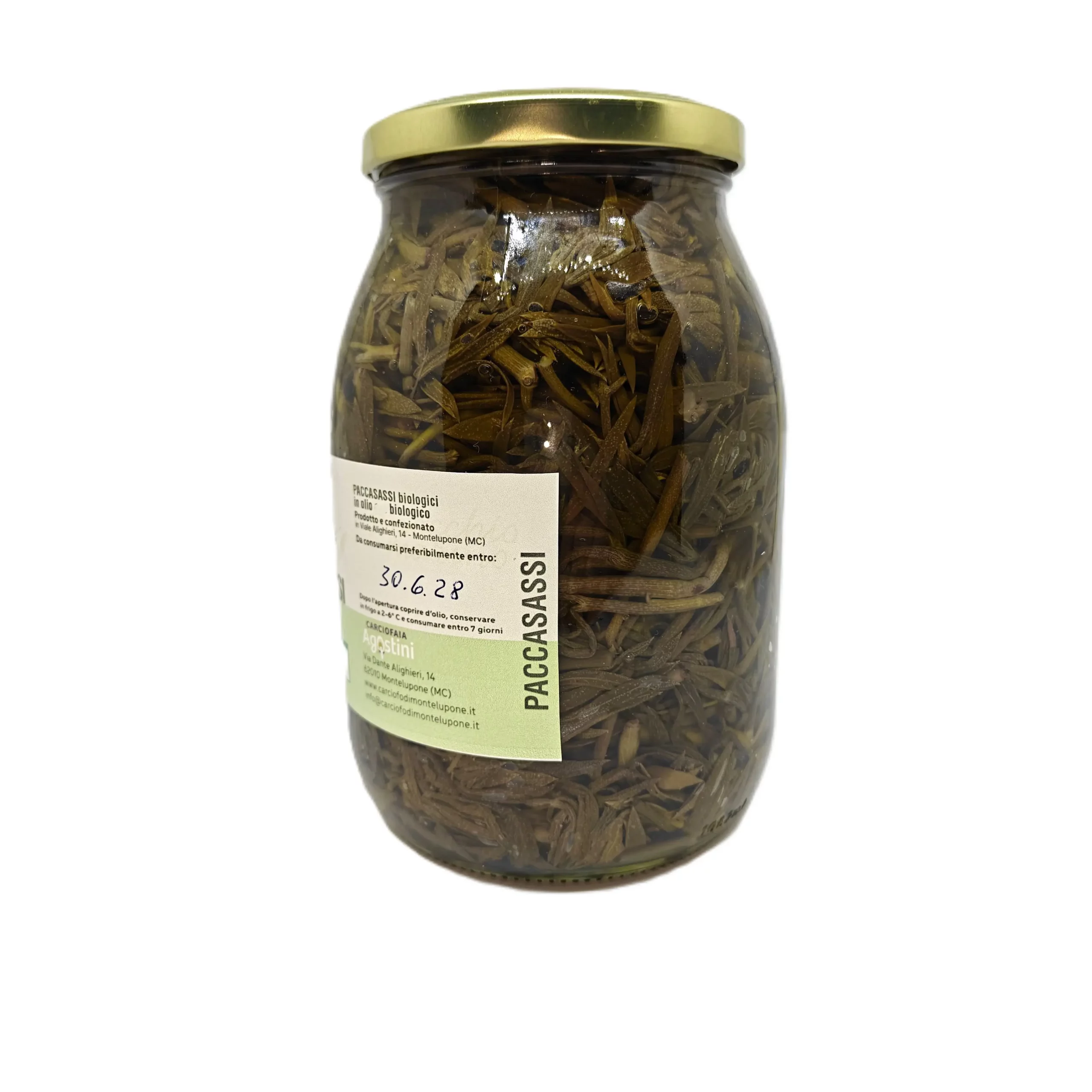Paccasassi biologici in olio di semi in barattolo
