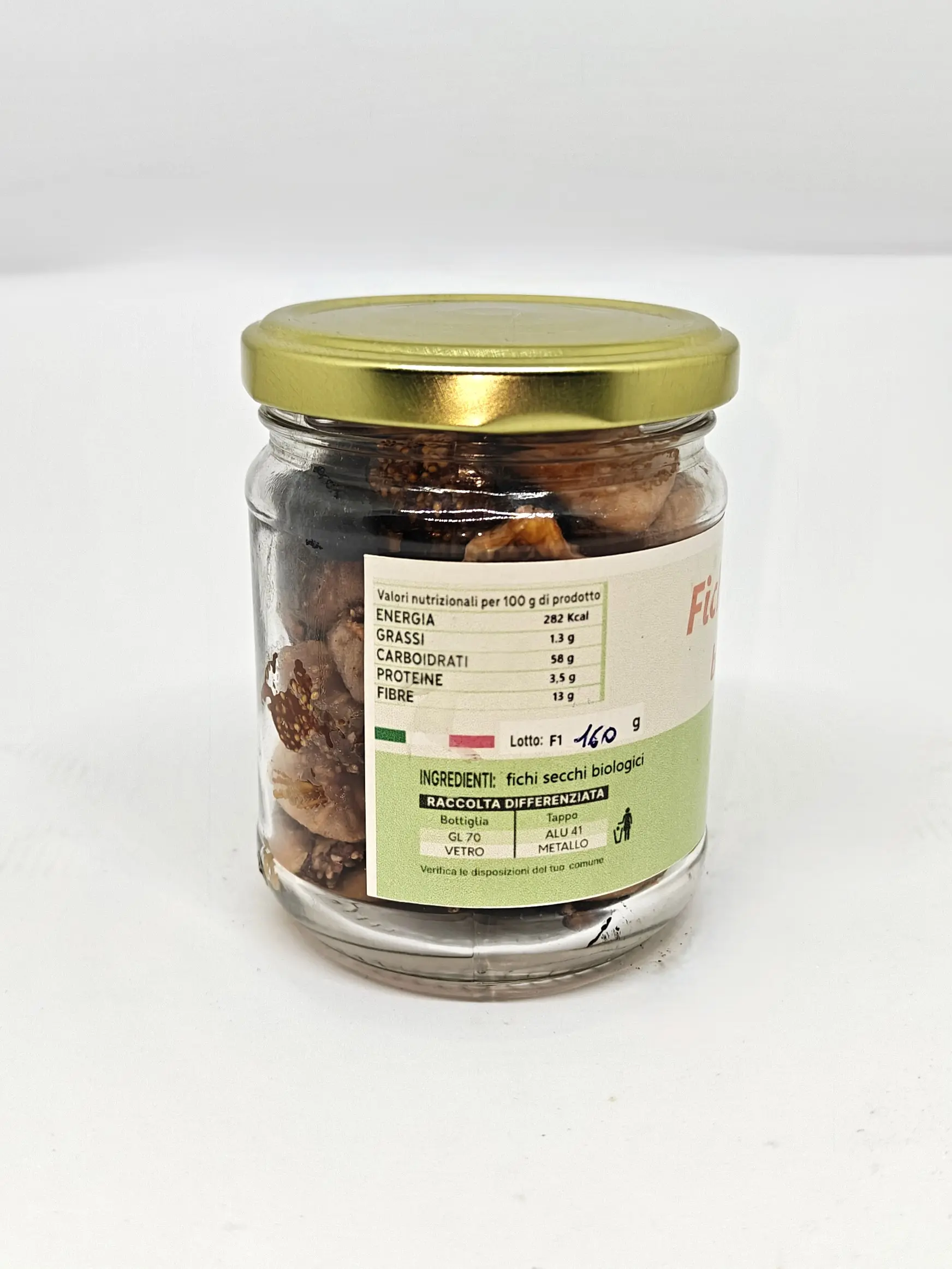 Immagine del vasetto di fichi secchi biologici da 160g